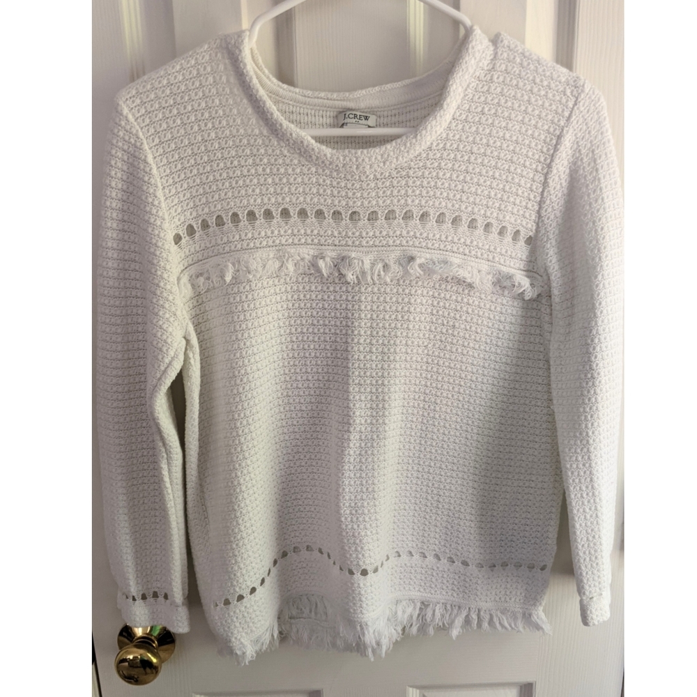 J crew pointelle-like sweater
